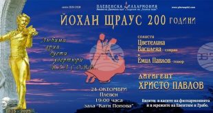 Плевенска филхармония чества 200 години от рождението на Йохан Щраус с празнични концерти в Плевен и София