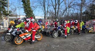 Мотористи като Дядо Коледа закриха „Мото Коледа“ в Плевен с благотворително шествие и празник за децата
