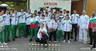 Карате клуб Спартак 14 от Плевен с осем европейски титли и общо 31 медала от първенството по шотокан в Егер, Унгария