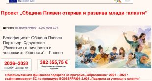 306 деца и младежи кандидатстват за участие в проекта „Община Плевен открива и развива млади таланти“