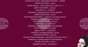 Лауреати от музикалните училища в София и Пловдив с концерт в Плевен рамках на фестивала „Катя Попова“